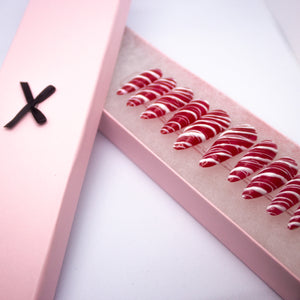 Candy Cane Claws Press On Nail Set