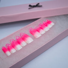 Load image into Gallery viewer, Pink Ombre Confetti Press On Nail Set
