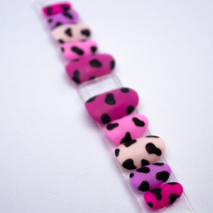 Pink Cow Spot Press On Nail Set