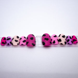 Pink Cow Spot Press On Nail Set