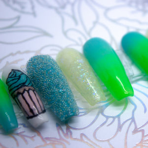 Frosty Blueberry Press On Nail Set