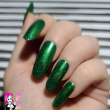 Load image into Gallery viewer, Christmas Tree Chrome Press On Nail Set
