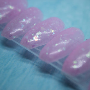 Pink Space Jelly Press On Nail Set