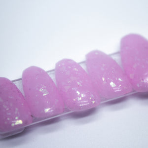 Pink Space Jelly Press On Nail Set