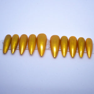 Pure Gold Press On Nail Set