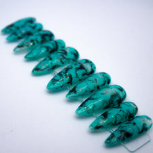 Load image into Gallery viewer, Blue Spilt Ink Press On Nail Set
