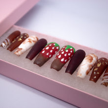 Load image into Gallery viewer, Chocolate Strawberry Press On Nail Set
