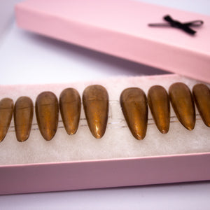 Melted Brown Sugar Gel Press On Nails