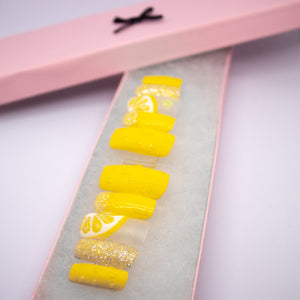 Frozen Lemonade Press On Nail Set