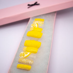 Frozen Lemonade Press On Nail Set