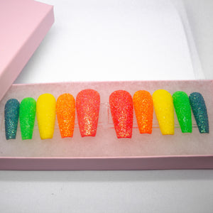 Rainbow Sugar Press On Nails