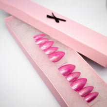 Load image into Gallery viewer, Mega Pink Holographic Press On Nails
