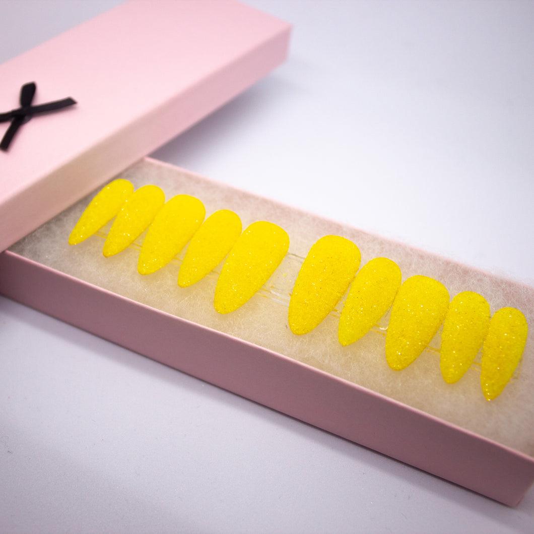Lemon Drop Sugar Press On Nail Set