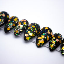 Load image into Gallery viewer, Candy Corn Glitter Press On Nail Set
