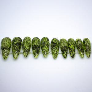 Nuclear Snakeskin Press On Nail Set