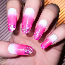 Load image into Gallery viewer, Pink Ombre Confetti Press On Nail Set
